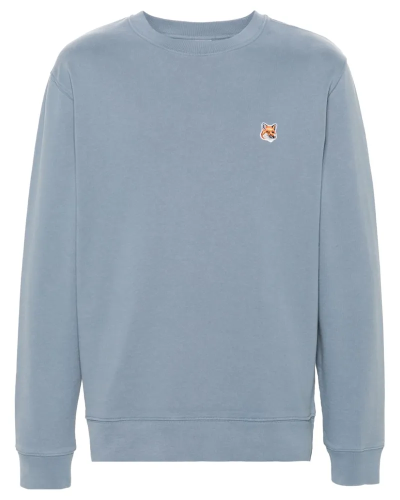 Kitsuné Sweatshirt mit Fox Head-Patch - Blau Blau
