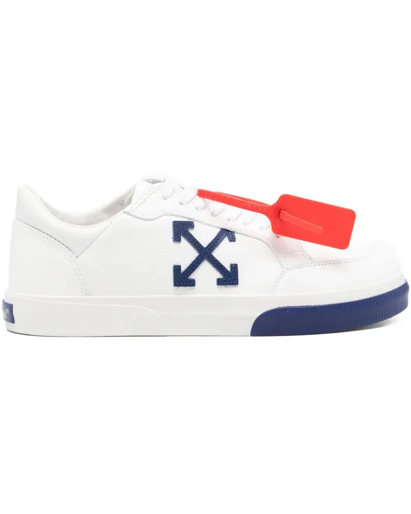 OFF-WHITE arrow-logo leather sneakers - Weiß Weiß