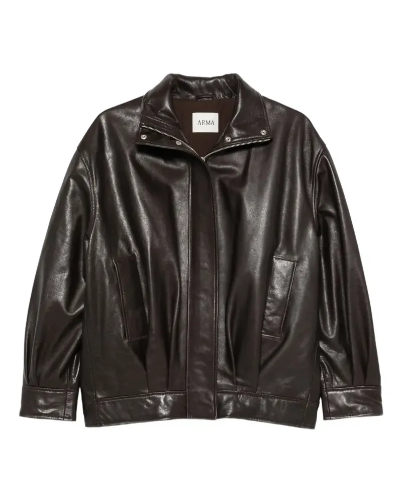 Arma Paula Lederjacke mit Stehkragen - Braun Braun