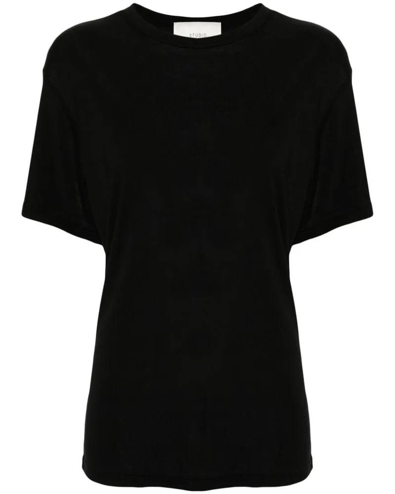 Studio Nicholson Sport-T-Shirt aus leichtem Jersey - Schwarz Schwarz