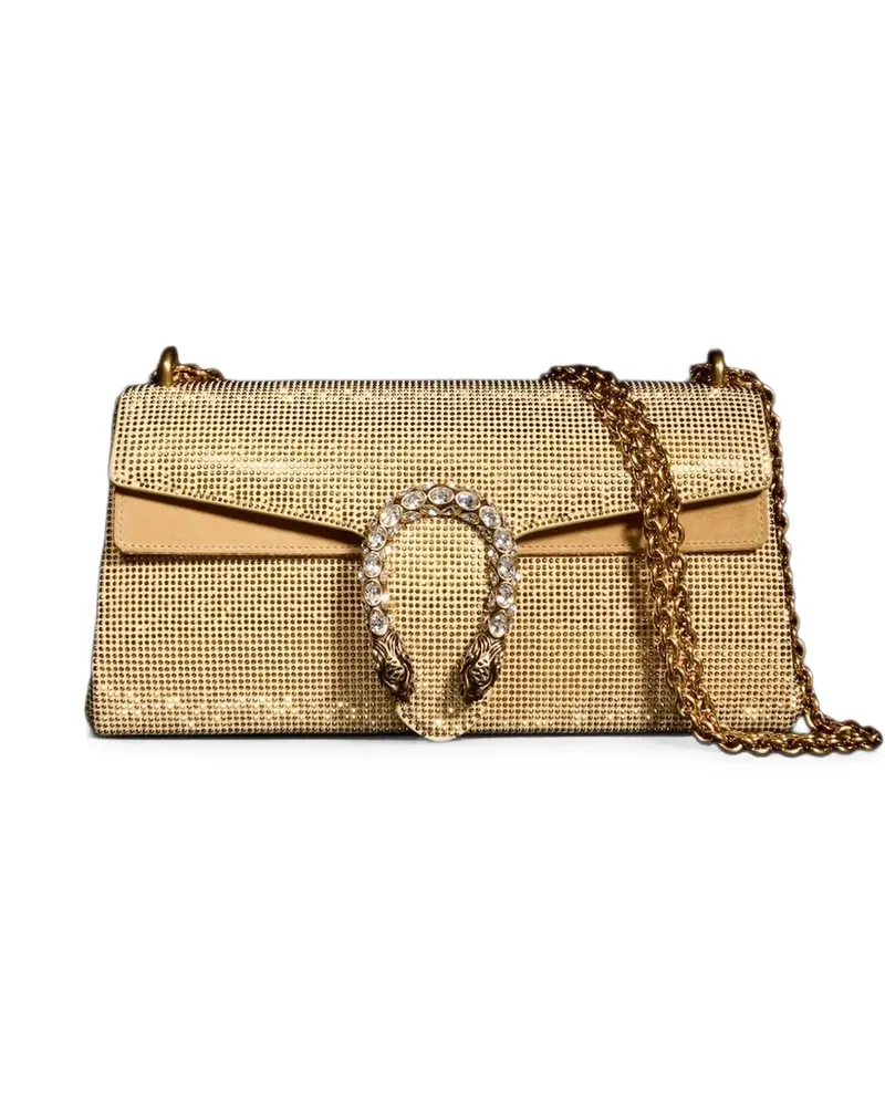 Gucci Dionysus crystal-embellished shoulder bag - Gold Gold
