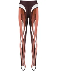 Thierry Mugler Spiral Leggings Braun