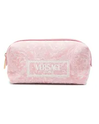 Versace Jacquard-Kosmetiktasche mit Logo Rosa