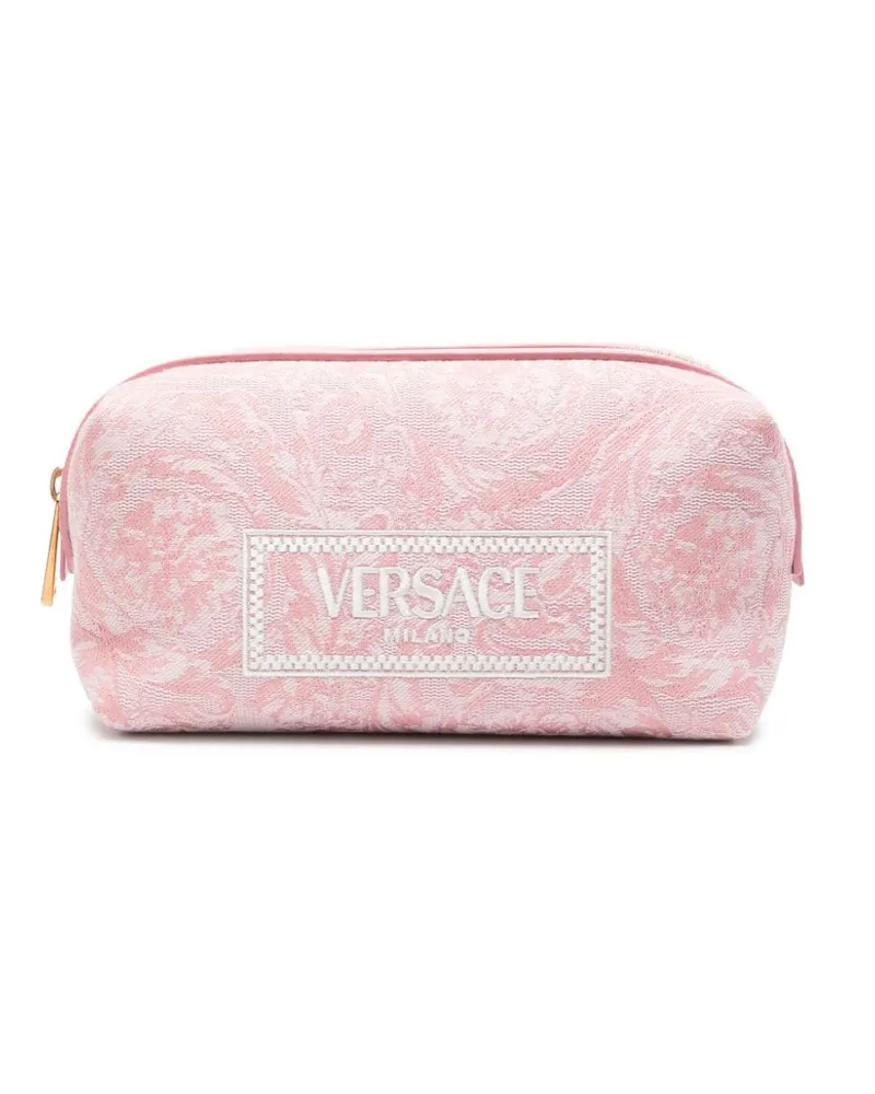 Versace Jacquard-Kosmetiktasche mit Logo - Rosa Rosa