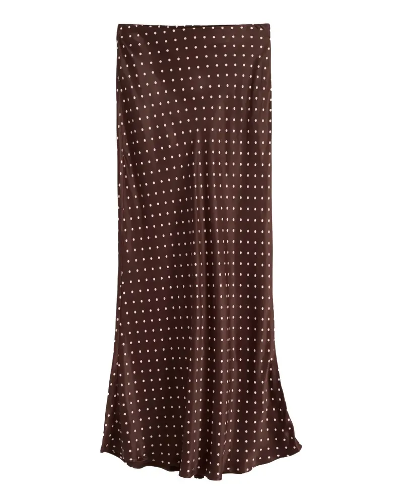 Chinti & Parker Langer Rock mit Polka Dots - Braun Braun