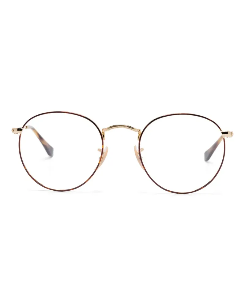 Ray Ban Brille mit rundem Gestell - Gold Gold