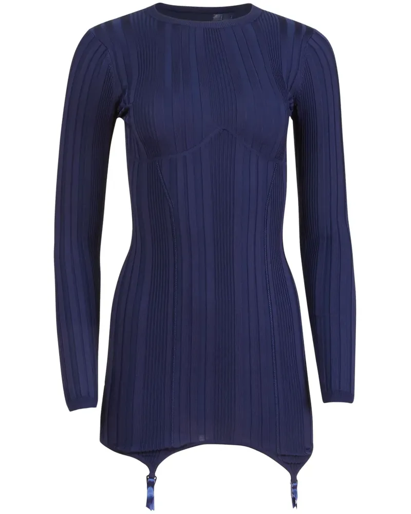 Fleur Du Mal Garter Minikleid - Blau Blau