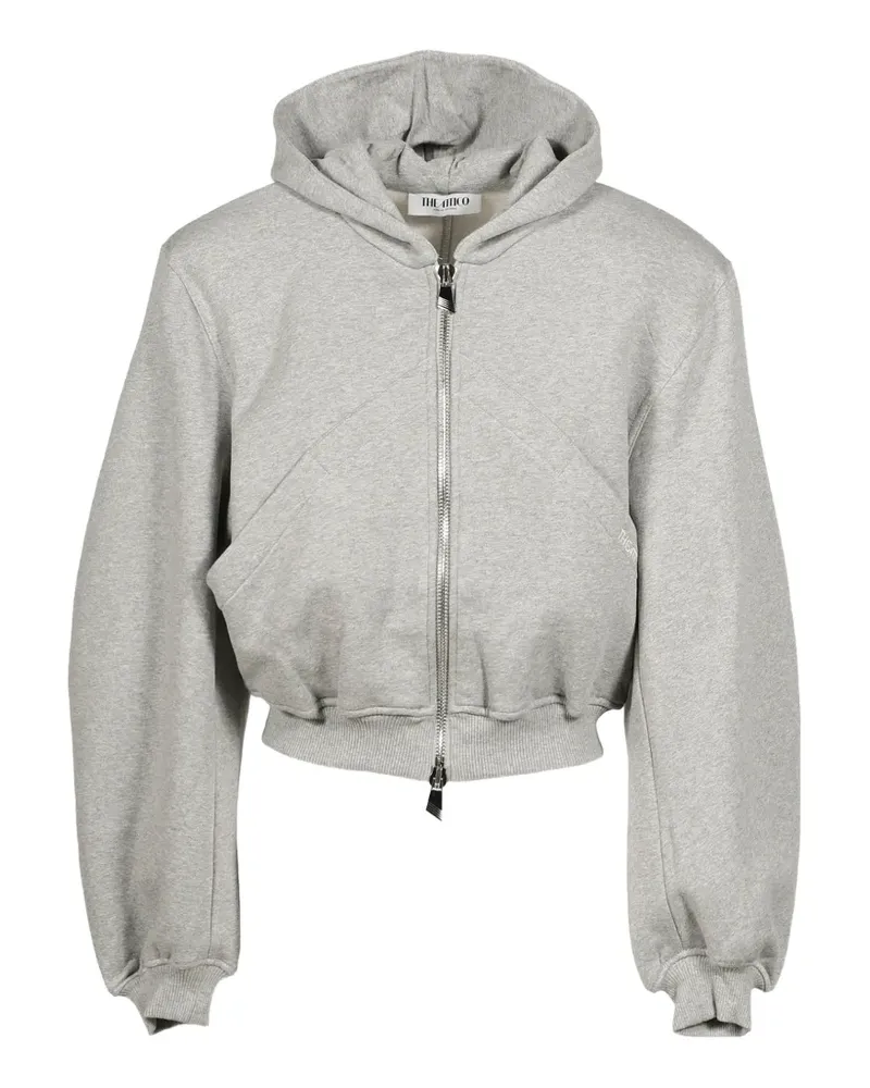 ATTICO Kapuzenjacke mit Logo-Stickerei - Grau Grau