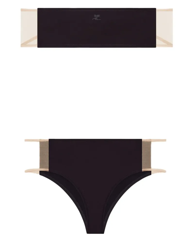 Courrèges Illusion Bikini - Schwarz Schwarz