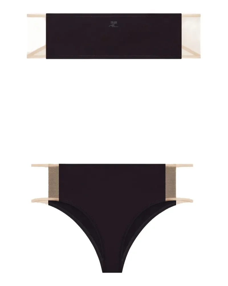 Courrèges Illusion Bikini - Schwarz Schwarz