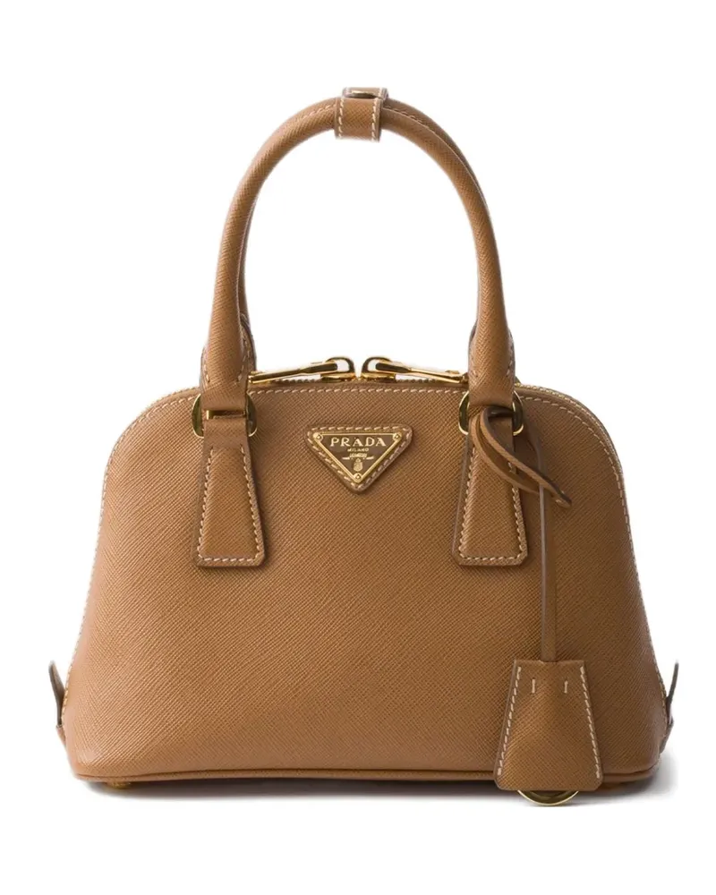 Prada Promenade Mini-Tote Bag aus Saffiano-Leder - Braun Braun