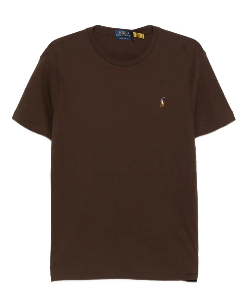 Ralph Lauren T-Shirt mit Logo-Stickerei - Braun Braun