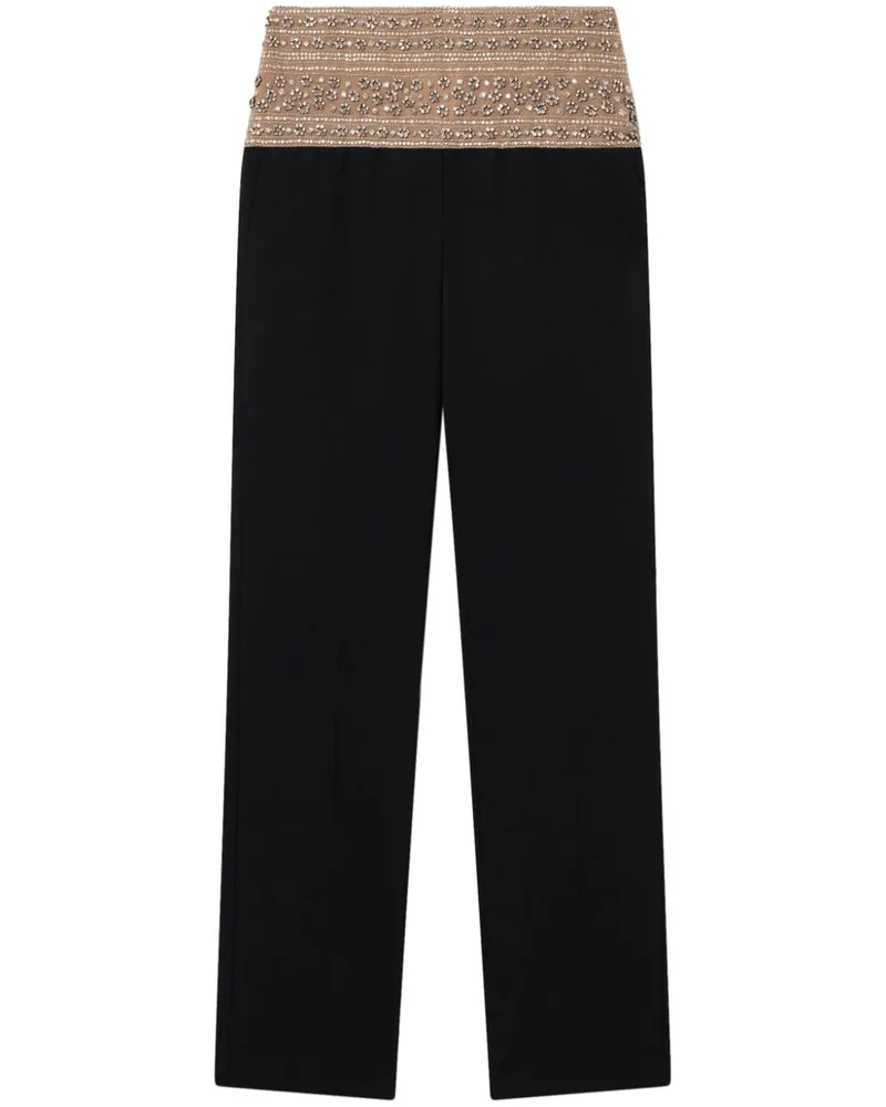 Stella McCartney Hose mit Kristallen - Schwarz Schwarz