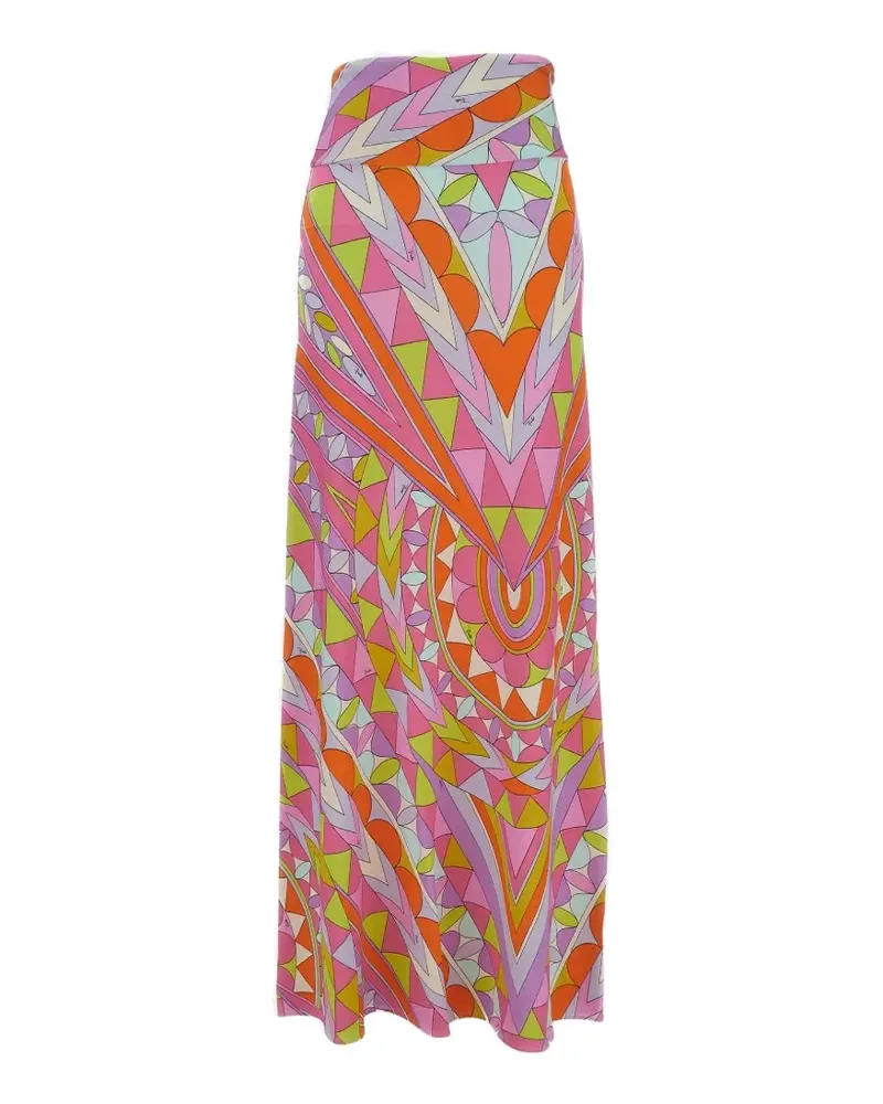 Emilio Pucci graphic-print high-waisted skirt - Rosa Rosa