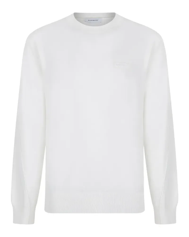 Givenchy sweater in wool with logo grosgrain - Weiß Weiß