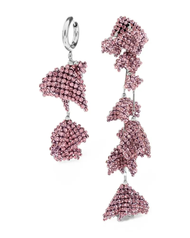 Isabel Marant Asymmetrische Ohrringe mit Kristallen - Rosa Rosa