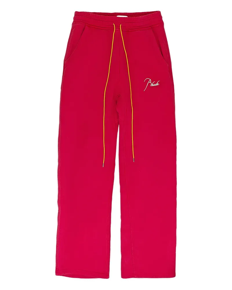 RHUDE heavyweight signature track pants - Rot Rot