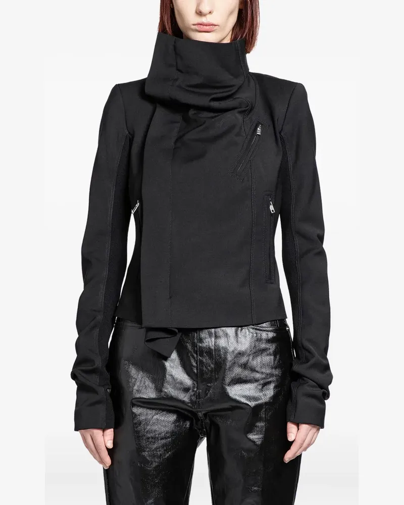 Rick Owens zipped biker jacket - Schwarz Schwarz