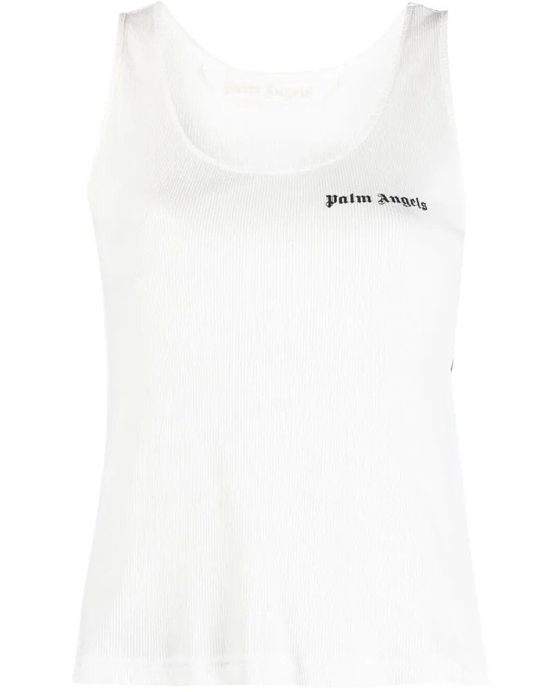 Palm Angels Tanktop mit Logo-Print - Weiß Weiß