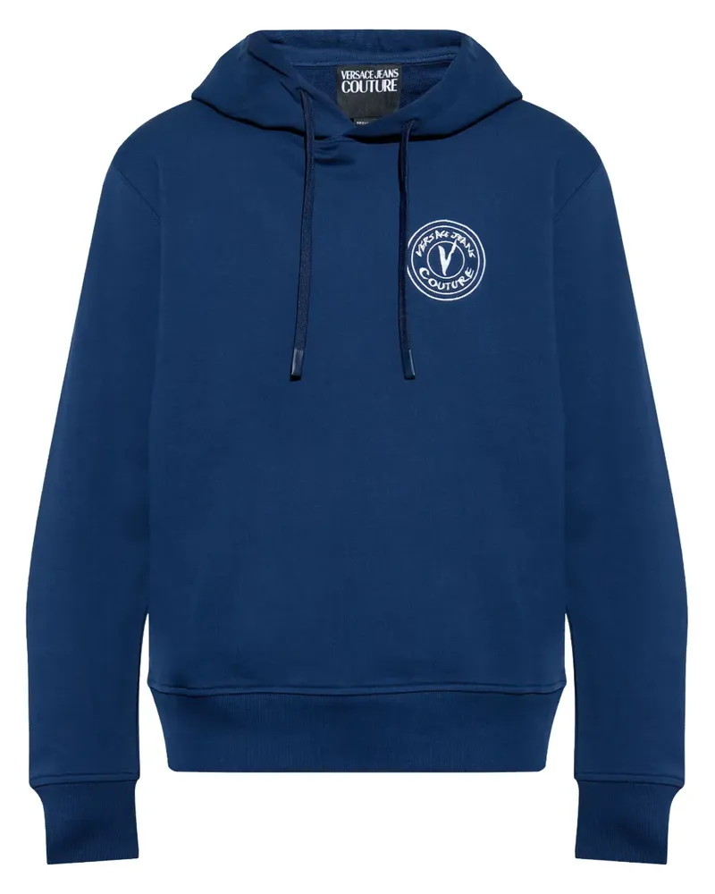 Versace Jeans Hoodie mit V-Emblem - Blau Blau
