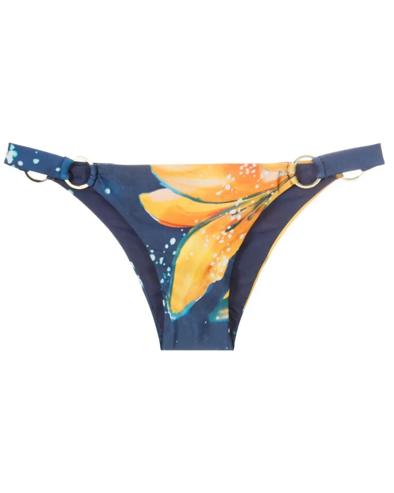 Lenny Niemeyer Bikinihöschen mit Blumen-Print - Blau Blau