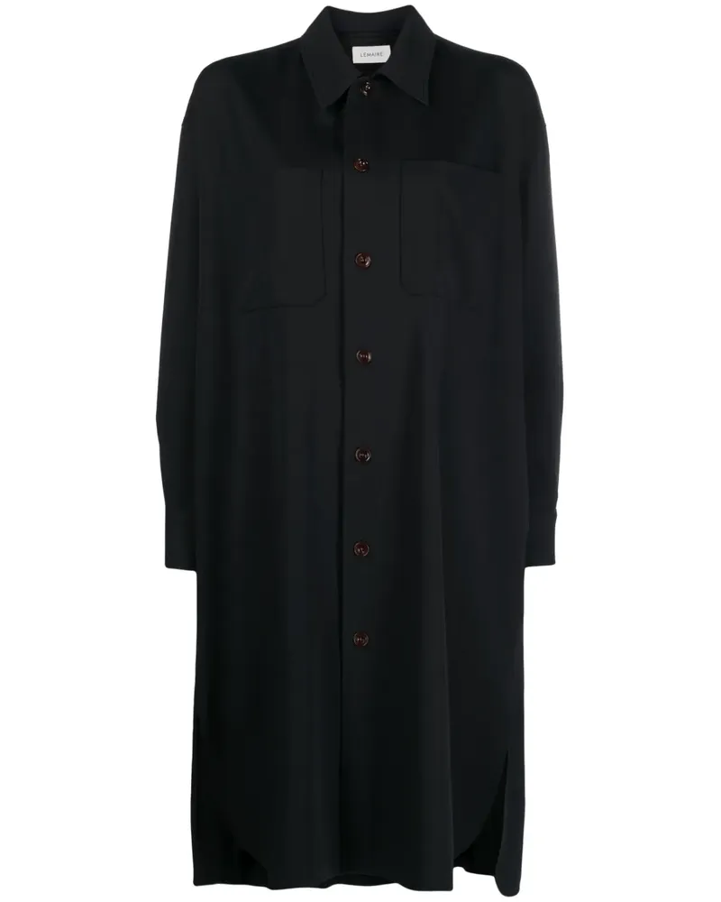Christophe Lemaire Langärmeliges Hemdkleid - Blau Blau
