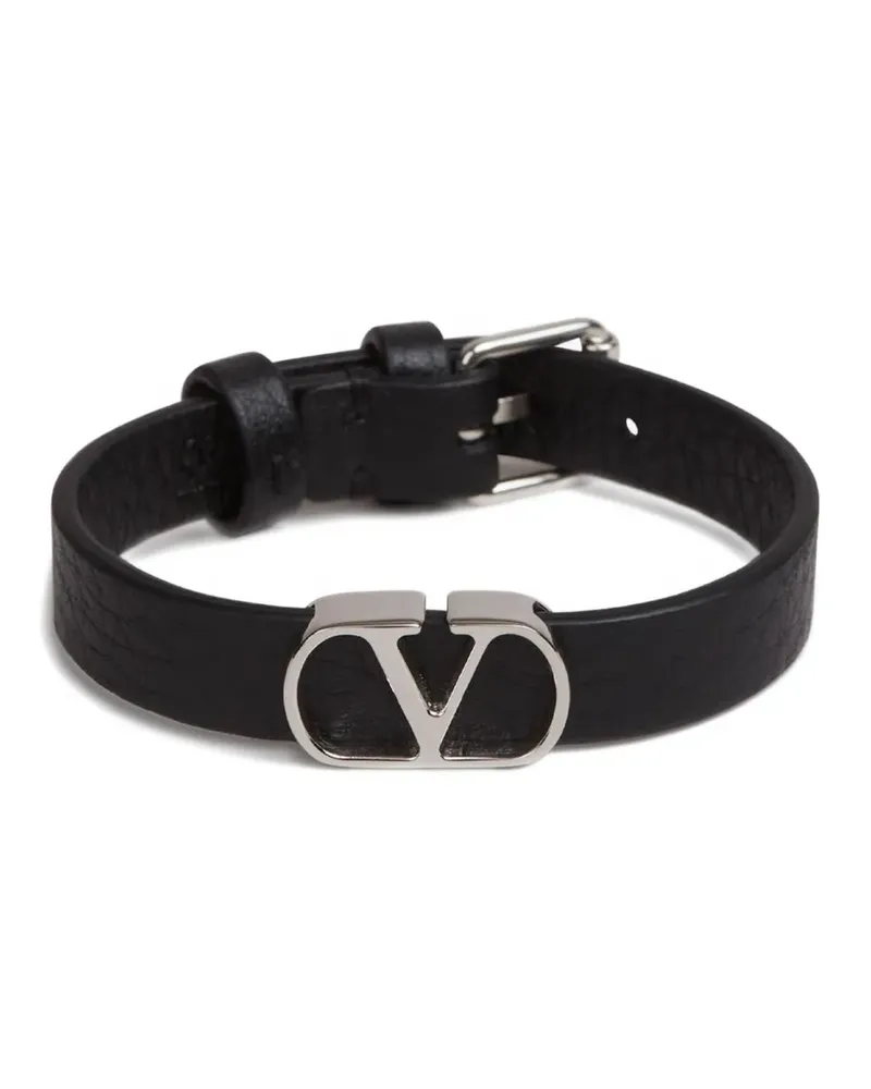 Valentino Garavani VLogo Signature Lederarmband - Schwarz Schwarz