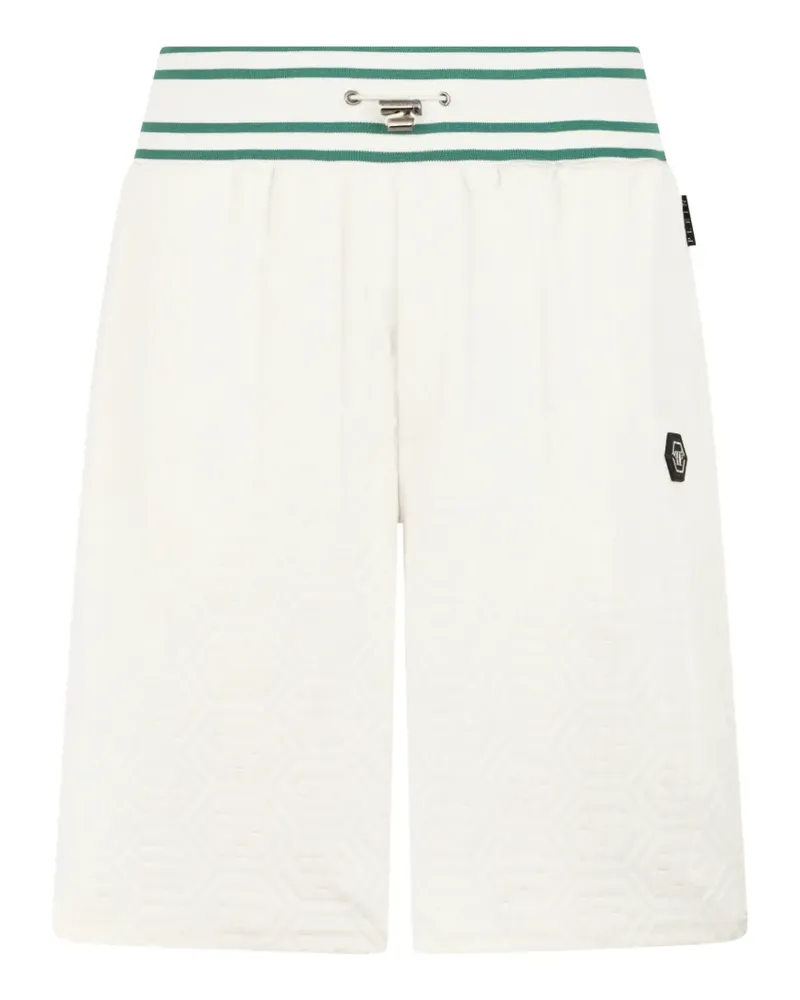 Philipp Plein Joggingshorts mit Monogramm - Weiß Weiß