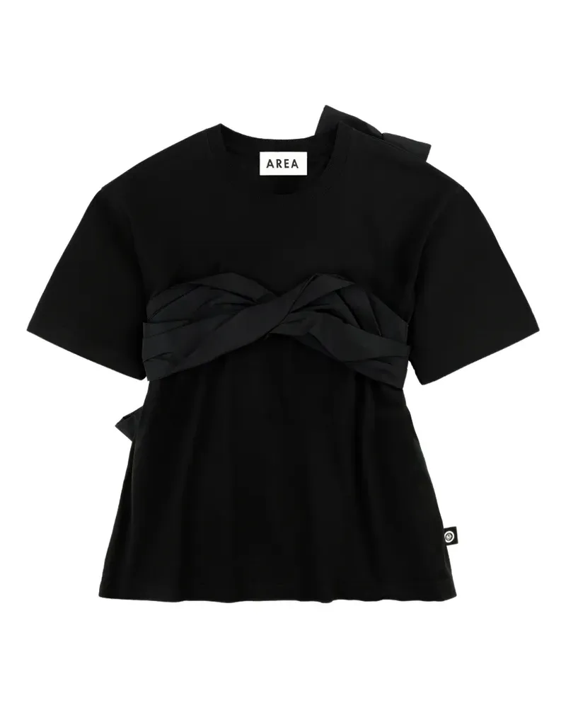 Area taffeta-knot T-shirt - Schwarz Schwarz