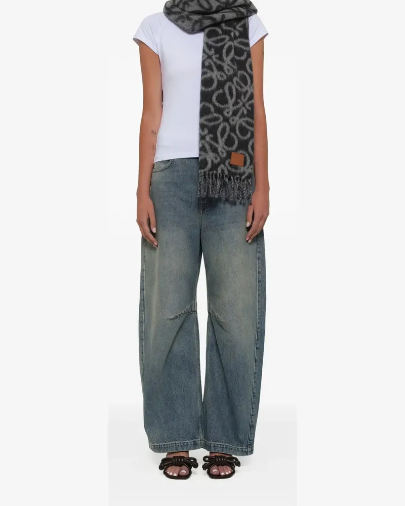 Loewe Anagram reversible scarf - Grau Grau