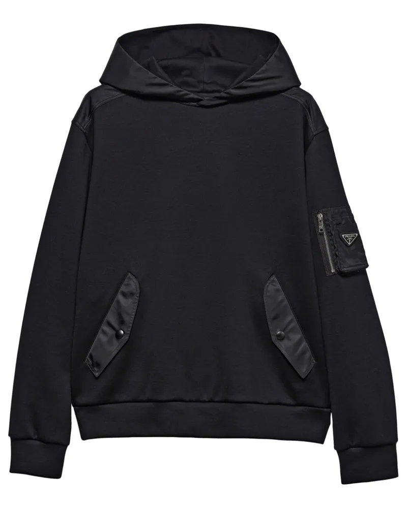 Prada Klassischer Hoodie - Schwarz Schwarz