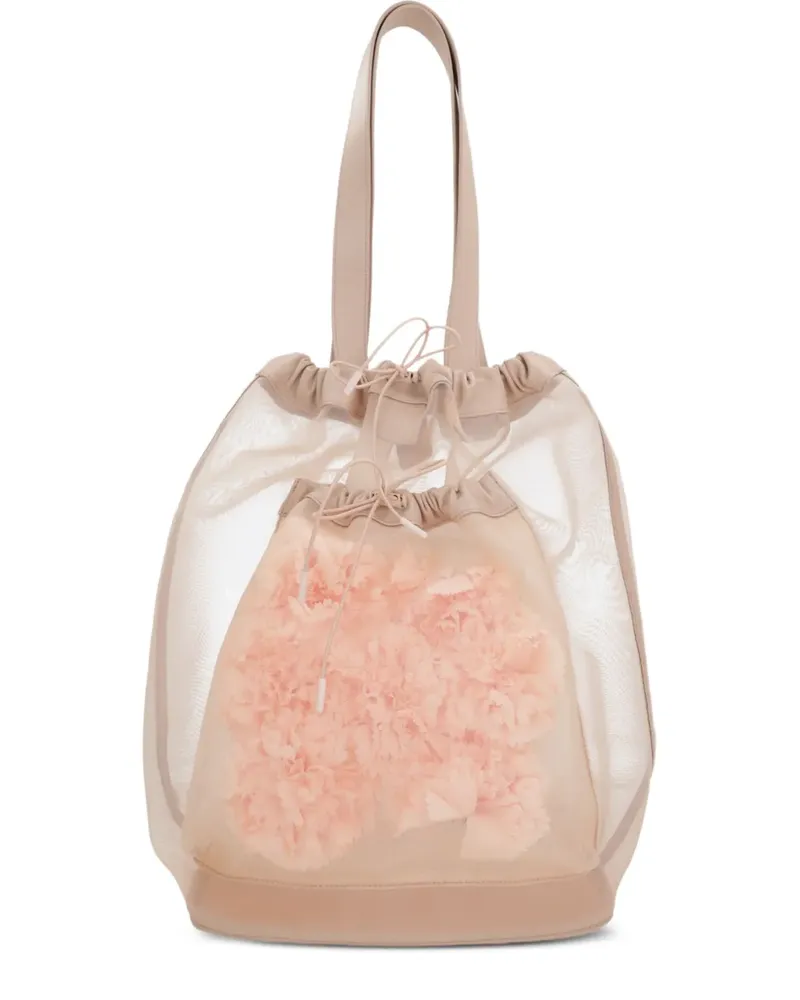 Simone Rocha Beuteltasche in Netzoptik - Nude Nude