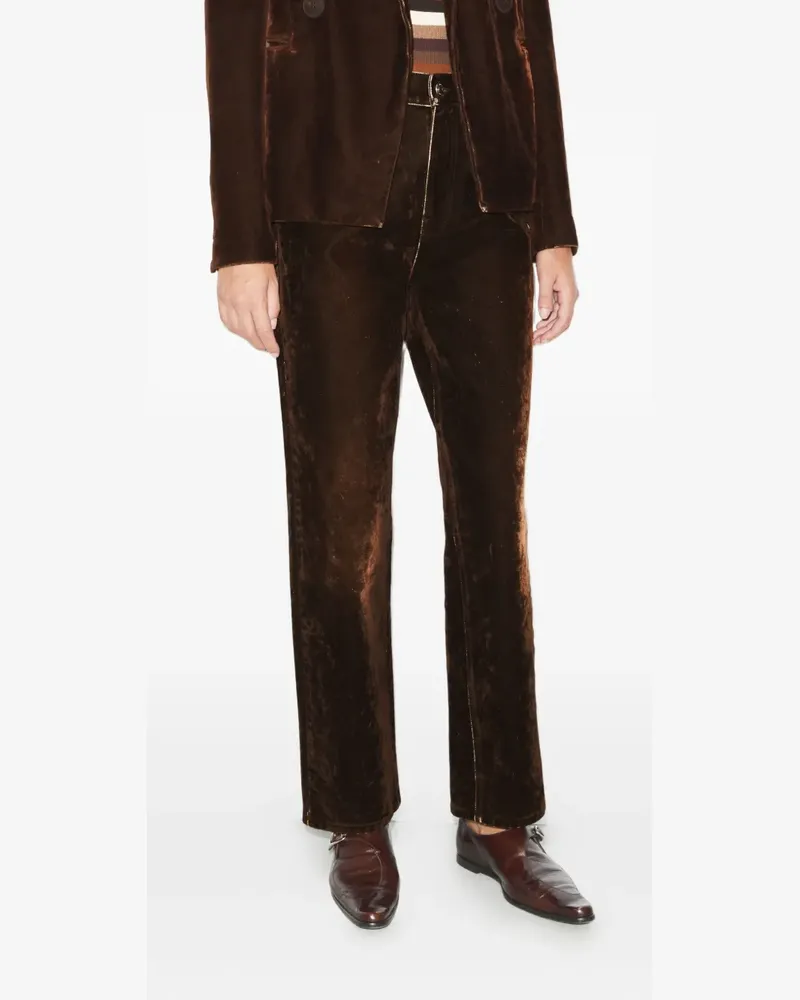 Tory Burch Hose aus Samt - Braun Braun