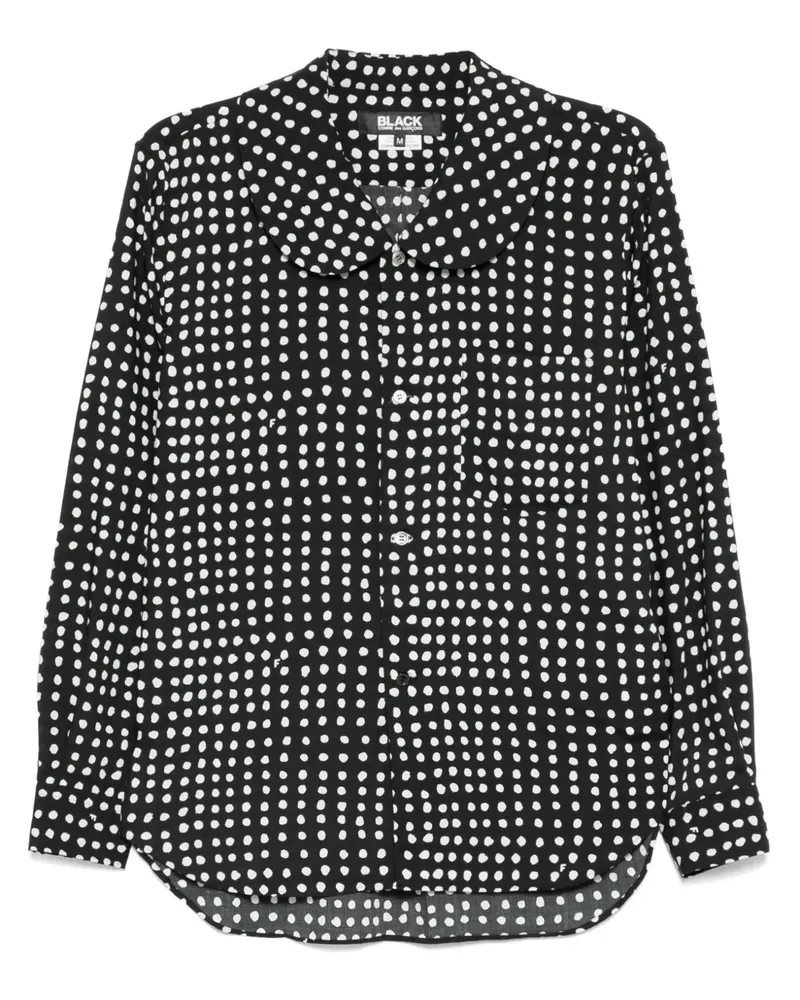 Comme des Garçons Gestreiftes Filip Pagowski Hemd - Schwarz Schwarz