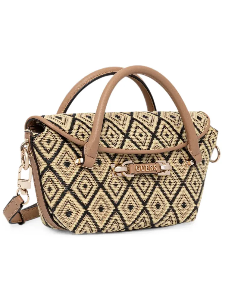 Guess Sophia diamond-pattern shoulder bag - Nude Nude