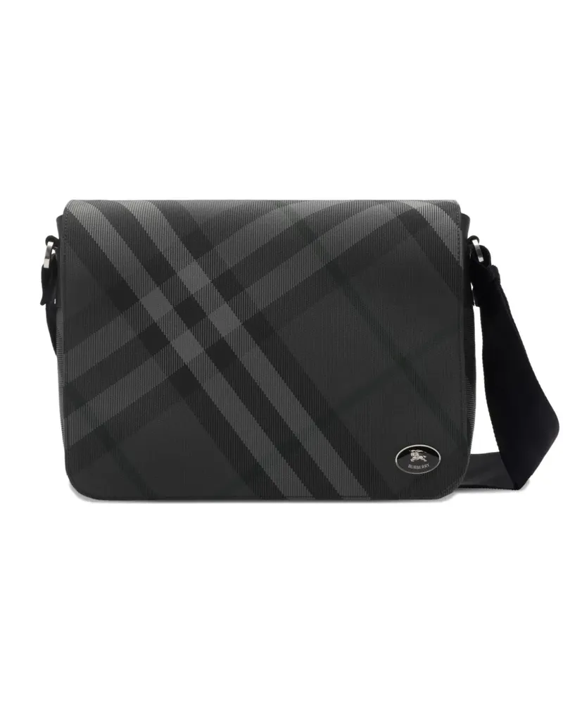 Burberry Kuriertasche mit Karomuster - Schwarz Schwarz