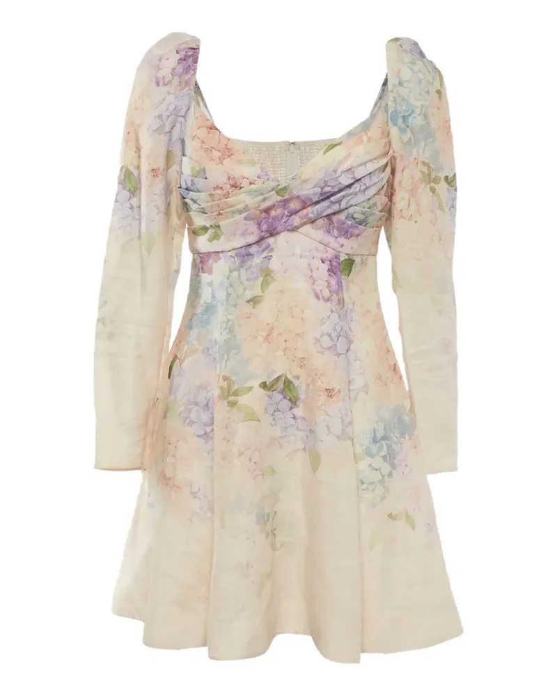 Zimmermann Dawning Minikleid mit Blumenprint - Nude Nude