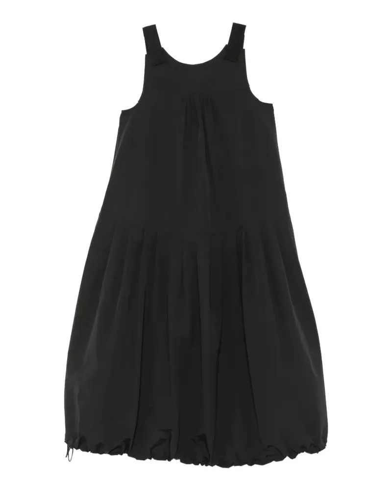 Max Mara Maxikleid mit Falten - Schwarz Schwarz