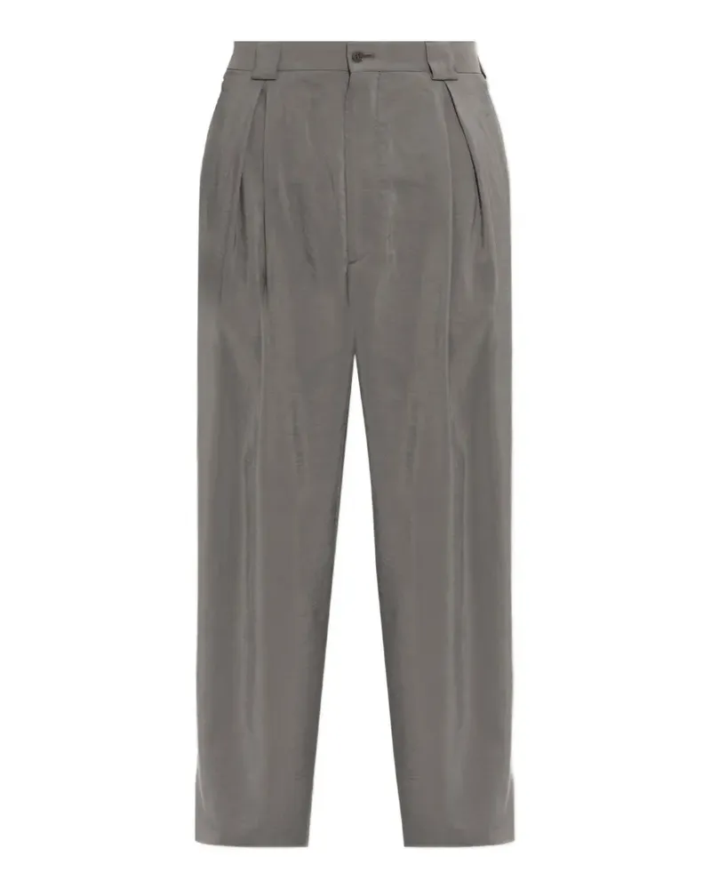Giorgio Armani Straight-Leg-Hose mit Falten - Grau Grau