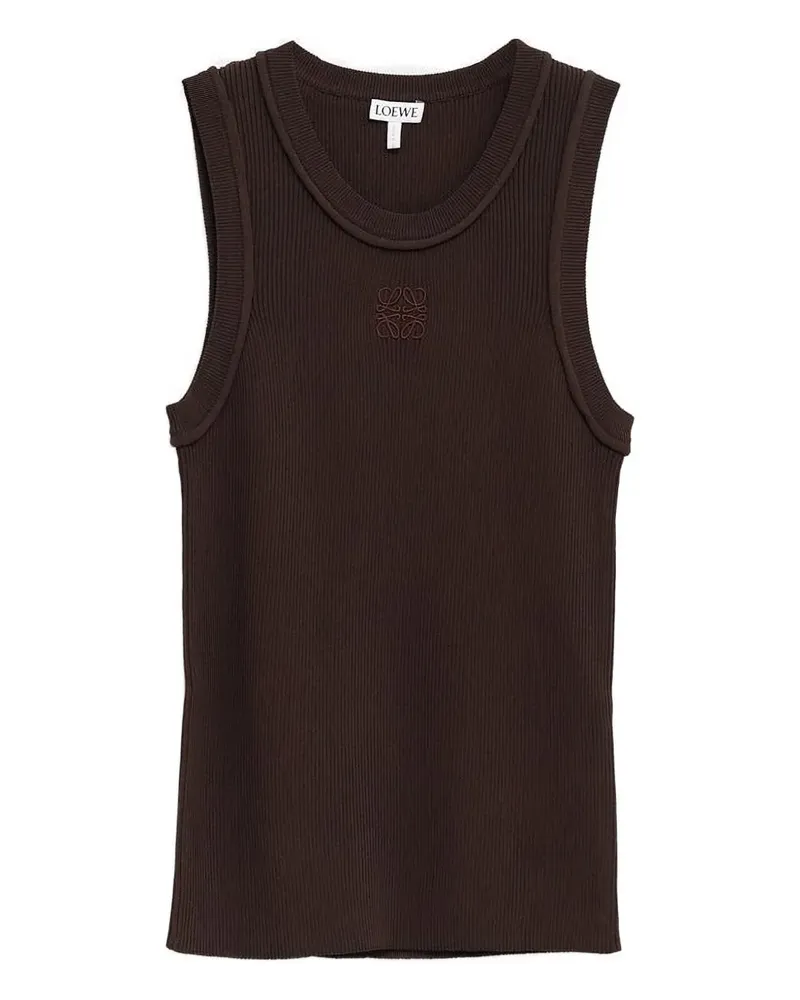 Loewe Trägershirt mit Logo-Stickerei - Braun Braun