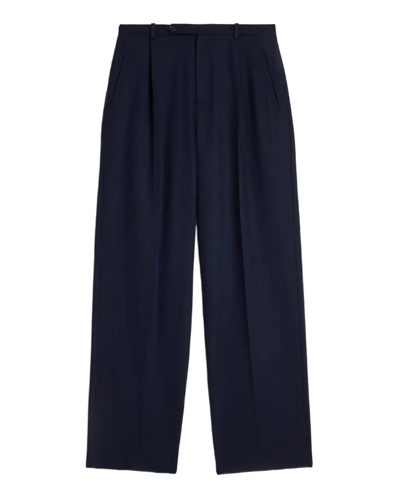 Jil Sander Hose aus Flanell - Blau Blau
