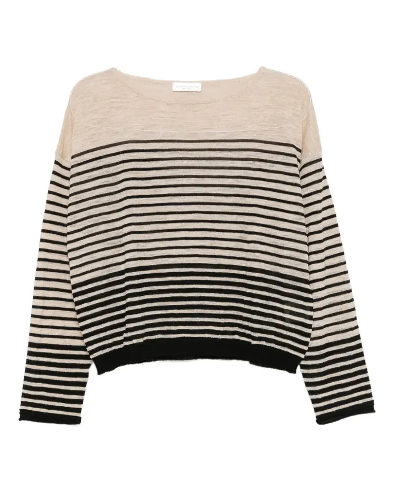 Roberto Collina striped fine-knit sweater - Nude Nude