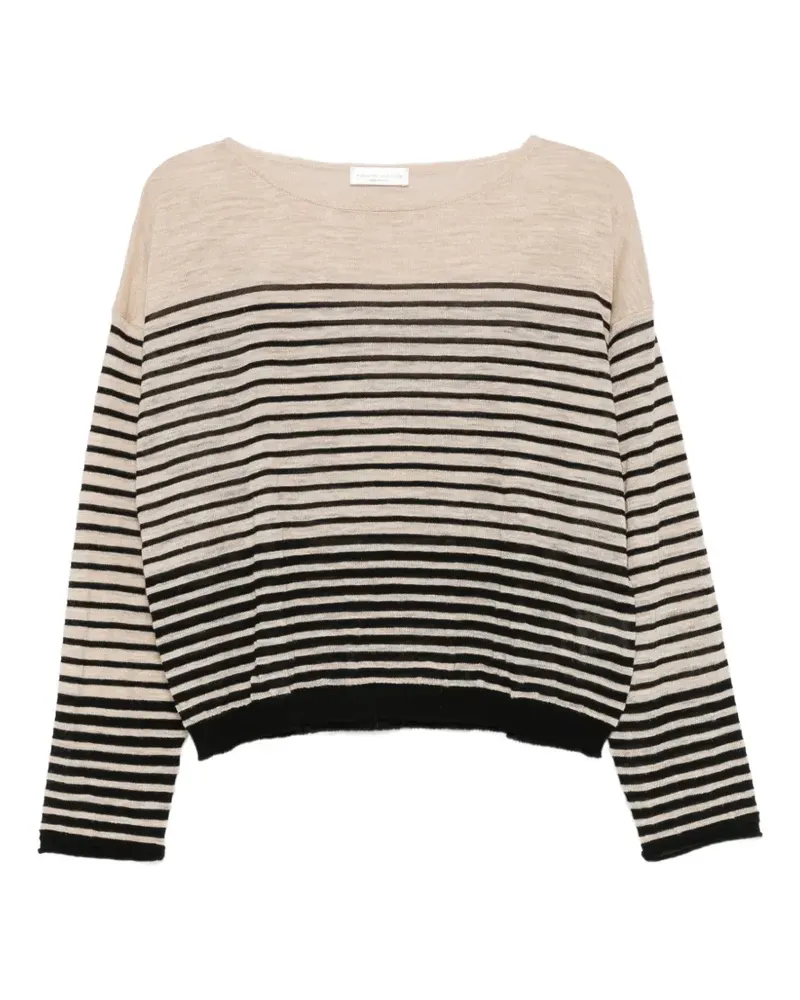 Roberto Collina striped fine-knit sweater - Nude Nude