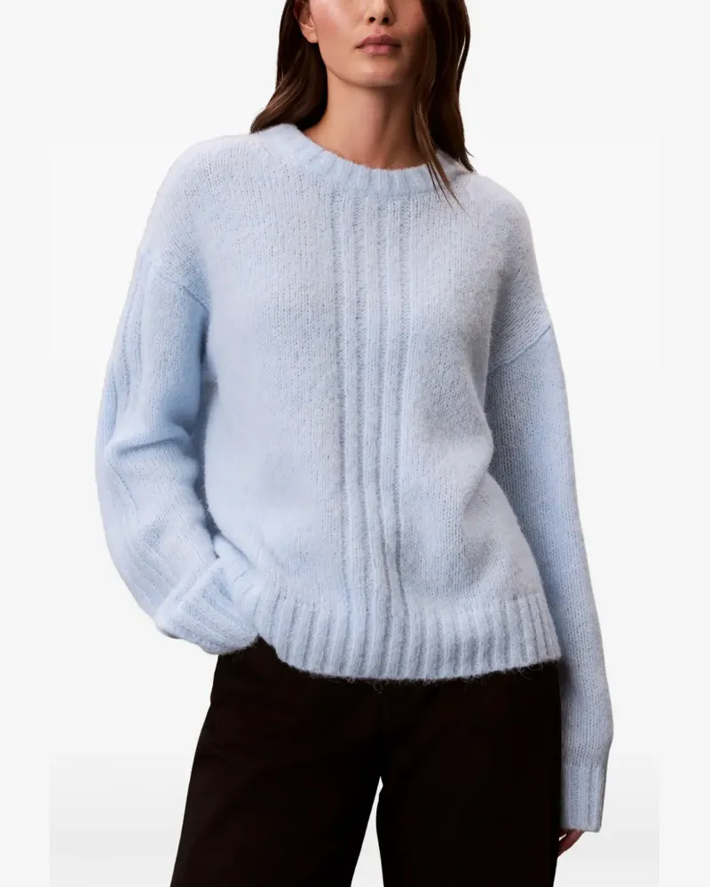 Calvin Klein ribbed-knit drop-shoulder sweater - Blau Blau