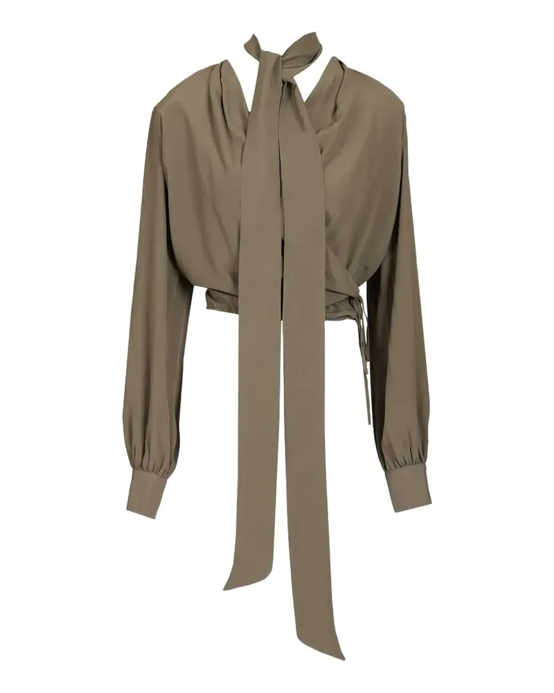 Federica Tosi Gewickelte Bluse - Grün Grün