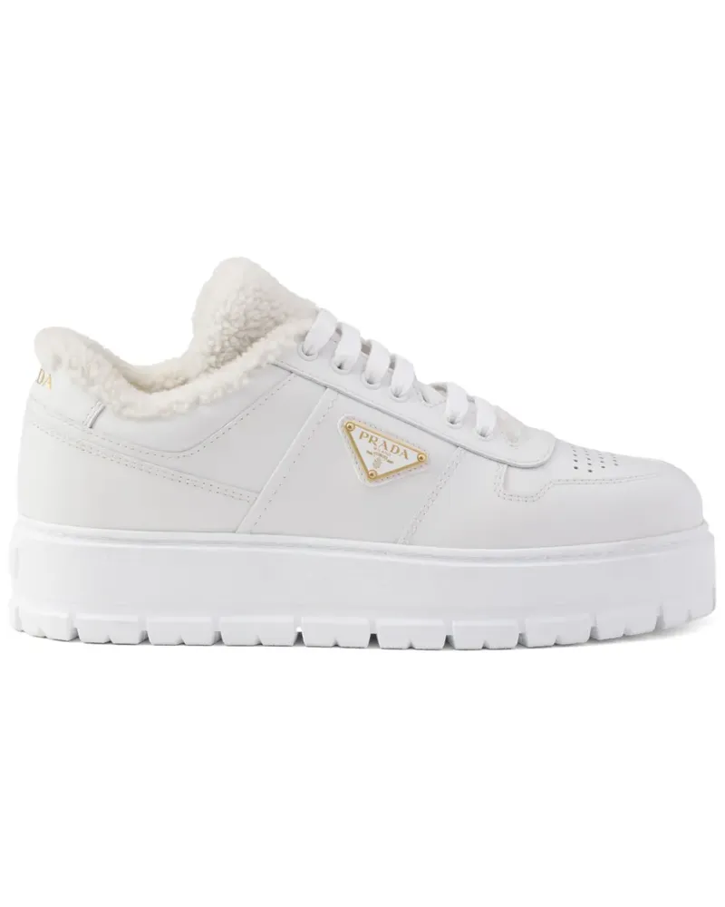 Prada Sneakers aus Shearling - Weiß Weiß
