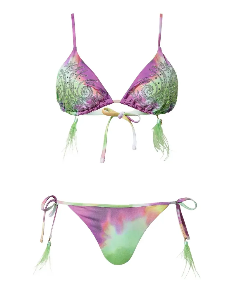 Twin-Set tie-dye triangle bikini - Violett Violett