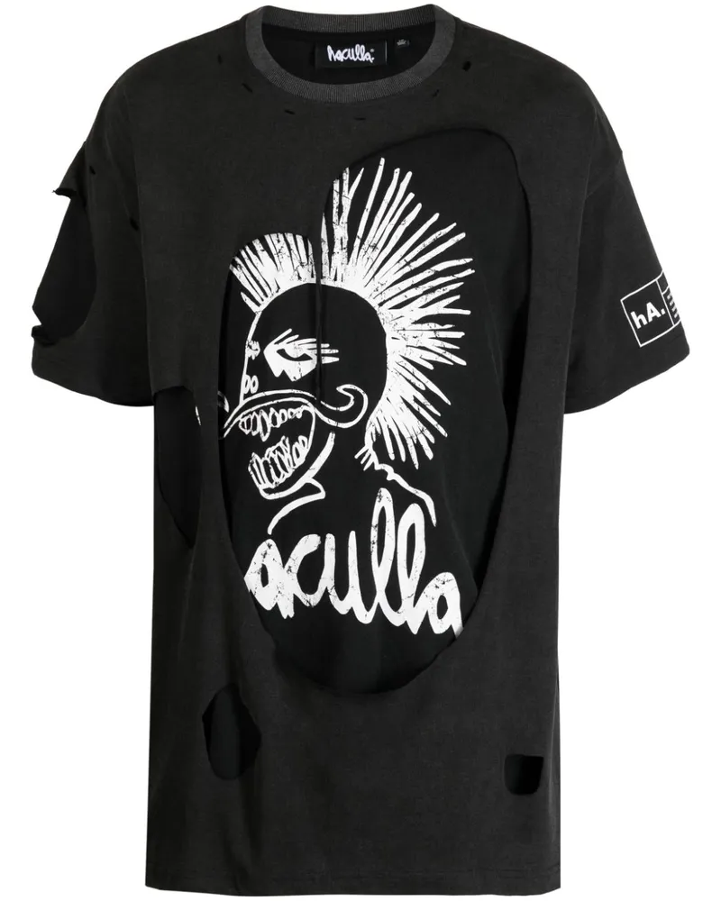 Haculla T-Shirt mit OG Hac-Print - Schwarz Schwarz