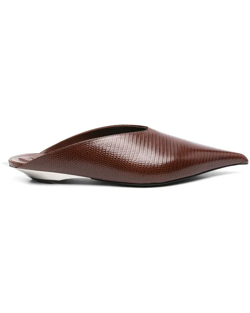 Thierry Mugler Fang Mules - Braun Braun