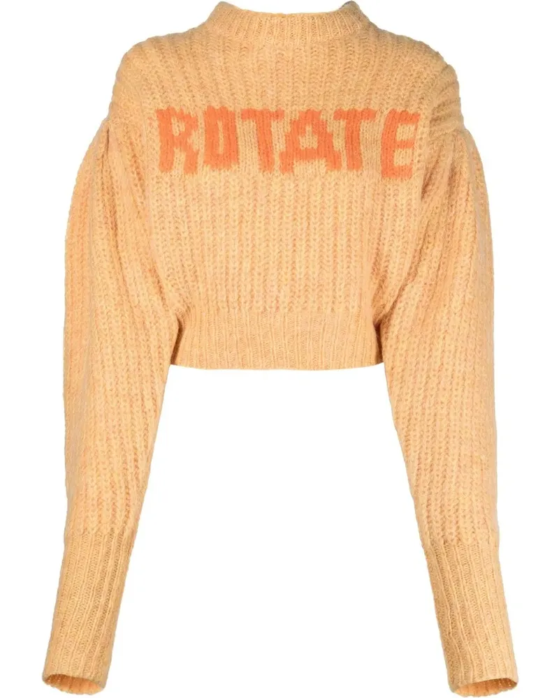 ROTATE Birger Christensen Grob gestrickter Pullover - Orange Orange